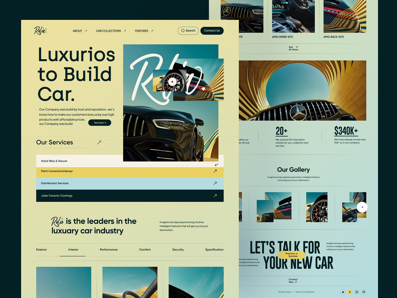 luxury car brand websites