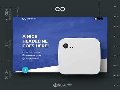 Header Styles Collection design header exploration kit landing page multipurpose sketch startup template ui ui kit ux web website