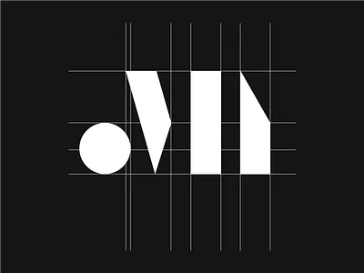 Abstract HM/HI logotype negative branding design flat icon lettering logo type typography ux vector