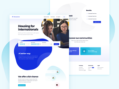 deHuyskamer — Marketingpage blob design system fluid design element landingspage marketing website playfull design real estate landingspage rounded design search field