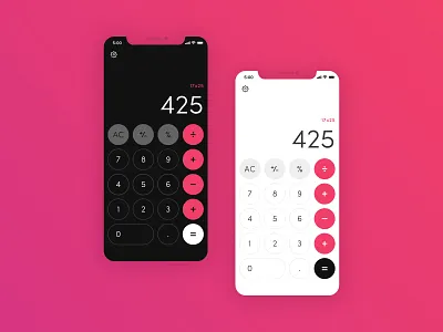 DailyUI 004 - Calculator buttons calculator calculator ui dailyui 004 gradient iphone xs mobile numbers ui ux