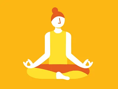 Little meditation study for an awesome drinks company illustration meditation wellbeing
