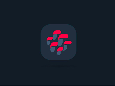 TrippleM app icon app app icon app icon design branding design geometric golden ratio icon icon app identity illustration ios logo logo a day m letter red snake ui vector w letter