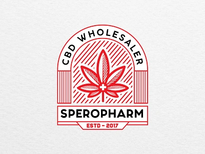 Logo proposal for SperoPharm CBD wholesaler. badge design badge logo brand designer cannabis logo cbd cbdlogo cbdoil graphic designer hemp hempcbd hemplogo hempoil logo designer logo ideas logo maker logo tyep marijuana logo