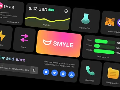 Landing Layout - Defi App application ui concept ui crypto ui defi app landing page landing ui nft app smyle ui web ui