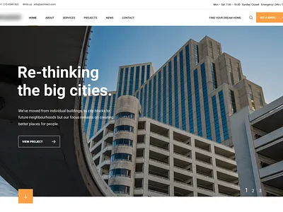 Construction Company Header Exploration construction infrastructure landing page real estate wordpress