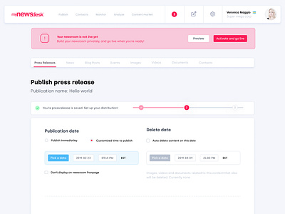 Publish Press Release Re Skin card design cards design landing page typography ui ux web