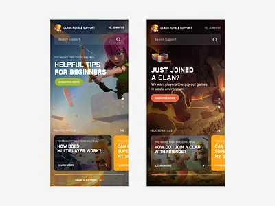 Supercell Visual Exploration app branding clash of clans game game art illustration immersive photoshop ui
