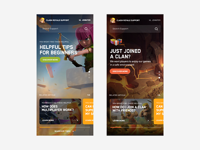 Supercell Visual Exploration app branding clash of clans game game art illustration immersive photoshop ui