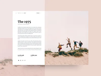 Daily UI 006 - Profile band dailyui dailyui 006 gallery minimalist profile spotify the 1975 ui