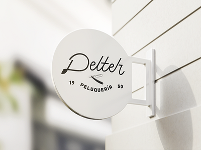 DELTER Barber Shop barber barbershop brand branding design freelance graphic graphic design handmade lettering logo oldie project tradition type typography vintage wip work workinprogress