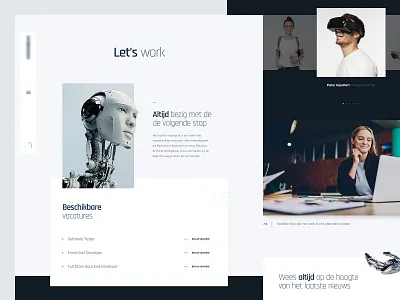 Tech Career Page careers clean fresh future innovative modern robot tech tech design uidesign work