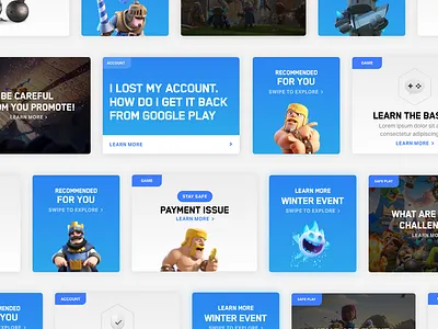 Supercell Card Visual Explorations branding card card game clash of clans clash royale clean flat game immersive minimal app ui