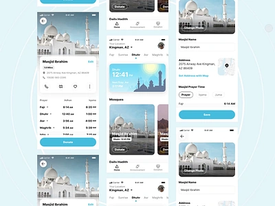 Masjid Pro - Mosque Finder and Prayer Time App Animation animation dua exploration explore islam islam app islamic app mobile design moeslim moeslim app mosque app mosque finder motion muslim app prayer app prayers salat ui uidesign uiux