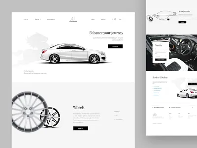 Carlsson cars design clean creative design mercedes minimalist simple ui ux webdesign website
