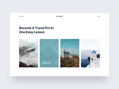MI Travel :: Lesson blog blog card blog inspiration blog style card clean clean blog creative free download freebie minimal sketch template theme tranmautritam tranmautritam web design travel traveler ui design web design web designer