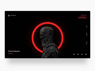 Anonim animation colors designer website header interaction landing page minimal portfolio ui uidesign ux website