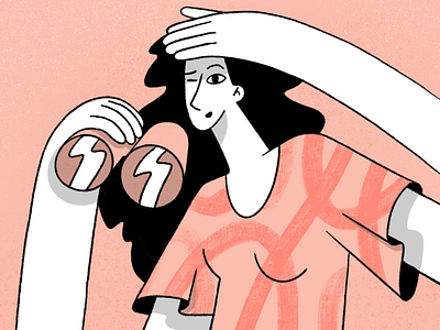 HR solutions 360 degree 2d charachter custom darkcube data design digitalart drawing girl hand hr software illustration landing page pattern search ui ux vector web woman