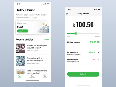 Loan disbursal app adobe xd app fintech ios loan mobile ui ux
