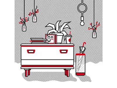 Vintage Cafe cafe clean drawing illustration illustrator simple vector vintage