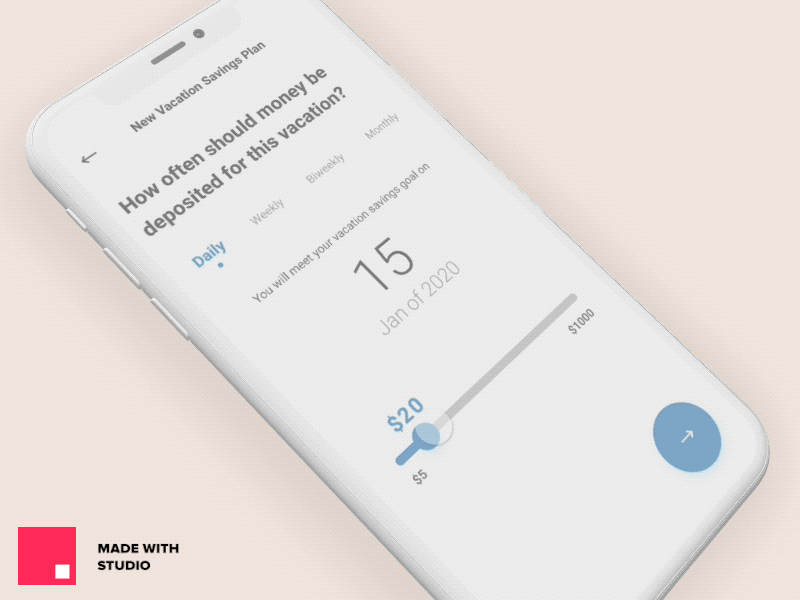 Savings Concept clean invision studio minimalistic rotato studio ui design uiux visual design