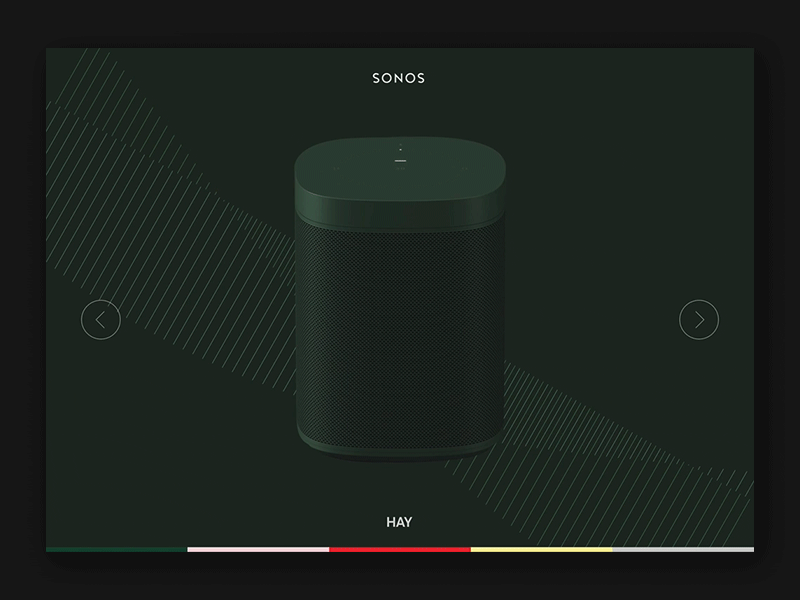 Sonos x Hay Homepage concept animation clean concept development green homepage interactive landing page landing page concept product promotional sonos transition waves web web design webgl website wip