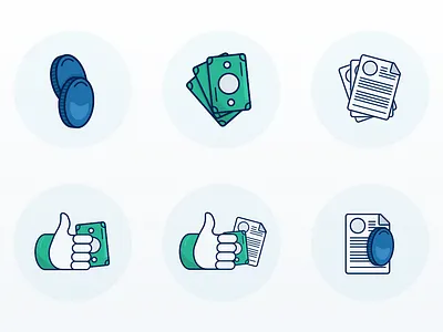 Collection of Illustrations design flat icon illustration ui vector web white