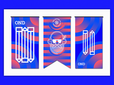 OND | Banners 2019 app belgrade branding branding agency conference design flag freelancer gradient icon illustration logo marketing nikola obradovic design ond promo serbia sticker visual direction