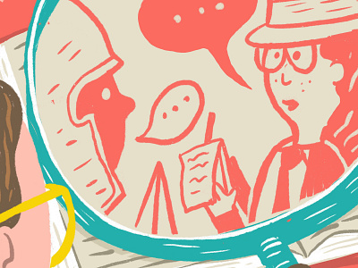 Editorial Illustration for Submittabe investigator joshquick montana quickjosh reading submittable