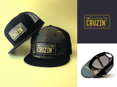 California Cruzin' Hat art california cruzin hat license plate snapback