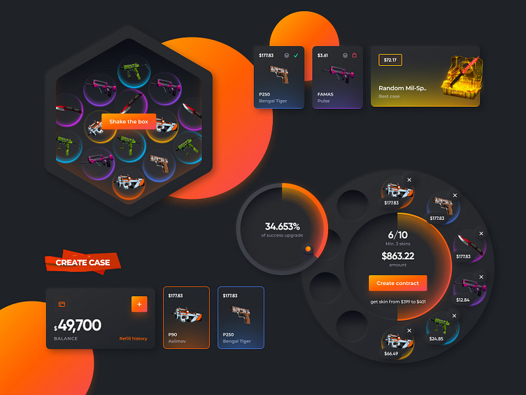 CSGO Cases UI Screens by vino_costa for Roobinium on Dribbble