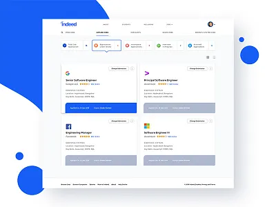 job portal application clean design jobs minimal ui uidesign uiuxdesign ux ui visual visual design web webdesign