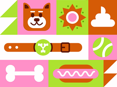 Yoshi best friend bone bud collar dog doge hot dog pal poop shiba shiba inu sun tennis ball