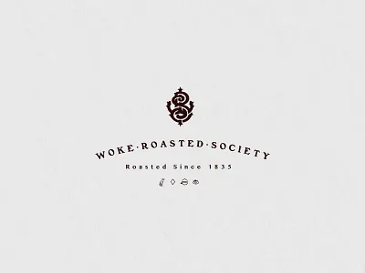 WOKE - Roasted Society animation branding design flat icon identity illustration illustrator lettering logo minimal type typography vector