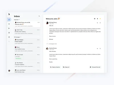 Inbox app atomic color colors creative design flat icon illustration interface material mobile productdesign shadow sketch ui ux web