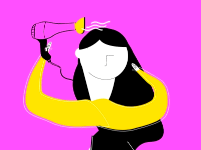 Me And .... My "Docile Hair" ;D 2d animation ae after effects animated drawing animated gifs animation characters fpgraphic francesca pulvirenti gif illustration loop motion graphics