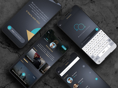 Video Platform App app art black mobile movie profile star ui uix upload video youtube
