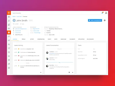 Element451 - Insight451 app conversion crm dashboad dashboard app design education flat insight material design profile design ui user profile ux web
