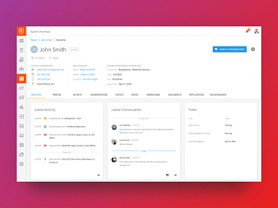 Element451 - Insight451 app conversion crm dashboad dashboard app design education flat insight material design profile design ui user profile ux web