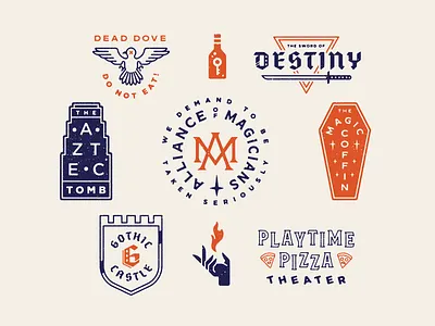 Where Did the Lighter Fluid Come From? arrested development badge crest illustration lockup logo texture type typography vintage