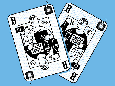 Burnt Reuben Classic Playing Card basket ball card face card gambling illustration march madness playing card