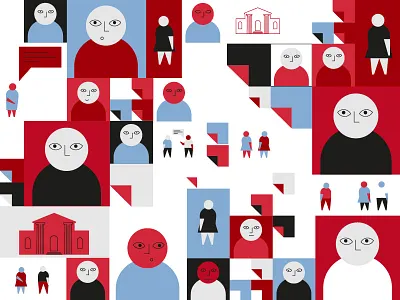 Work in culture – ilustration culture design geometic graphic design illustration papers people vector warsaw