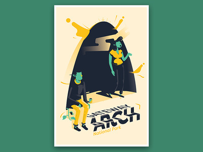 Typehike Gateway Arch arch gateway arch illustration poster art poster design typehike