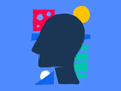 Let colors inside - Mobile App Illustrations 2d abstract branding bright colors creativity experiment express flat geometric shape hand drawn identity illustration illustrative inspiration metaphor mobile app design person personality self zajno