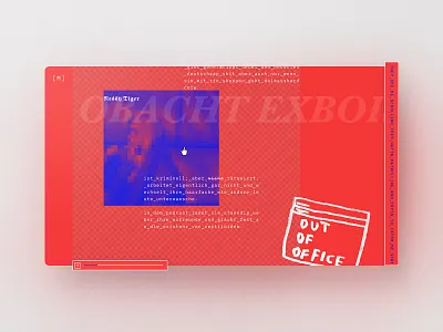 Montagsmeeting – Podcast Website brutalism design pixel podcast red red and blue retro typography ui ux web webdesign website