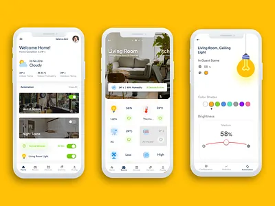 Smart Home App app design app designer smart home smart home app ui ui design user experience user interface ux ux design