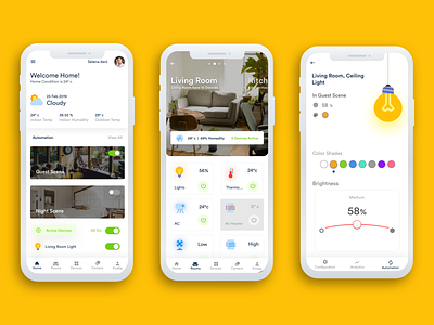 Smart Home App app design app designer smart home smart home app ui ui design user experience user interface ux ux design