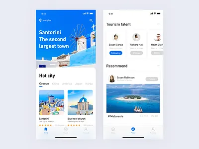 Travel social app card city color design page ps recommend sketch social travel ui ux