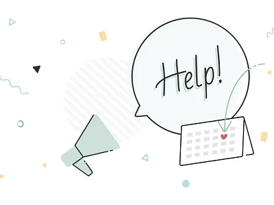 Help! illustration vector wedding