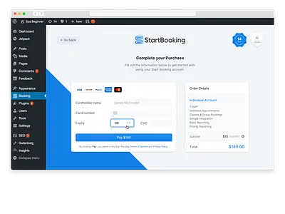 Complete Payment 💳 1480e6 clean ui credit card icons design designer freelance design inter inter font startbooking ui user experience user interface ux